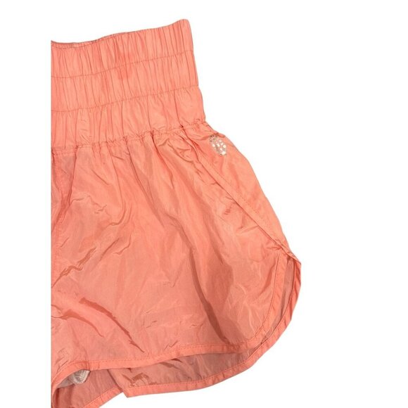 Free People Movement Womens Coral pink High-Waisted Shorts Built-In size medium - Picture 2 of 5